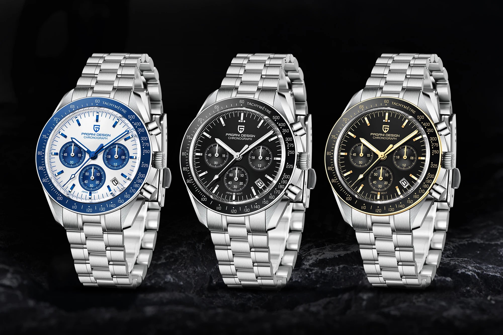 PAGANI DESIGN 2026 New V5 PD1701 Men's Watches Luxury Quartz Watch Men Sport Speed Chronograph AR Sapphire glass 100M Waterproof
