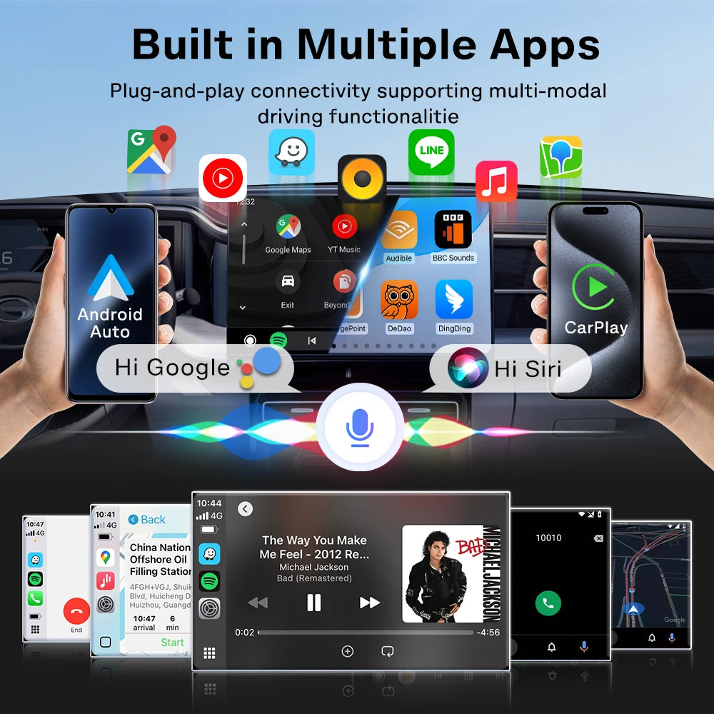 CarlinKit 5.0 Mini Ultra / Pro Wireless CarPlay & Android Auto Adapter For OEM Cars Upgrade WiFi BLE Wireless Auto-connect Phone
