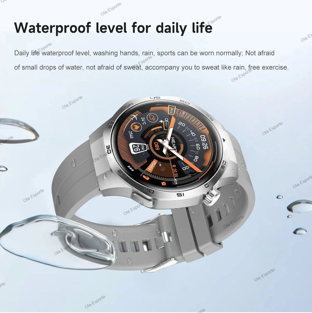 2026 New Smart Watch Men AMOLED HD Screen GPS Motion Trajectory Heart Rate Bluetooth Calls SmartWatch Waterproof For Android iOS