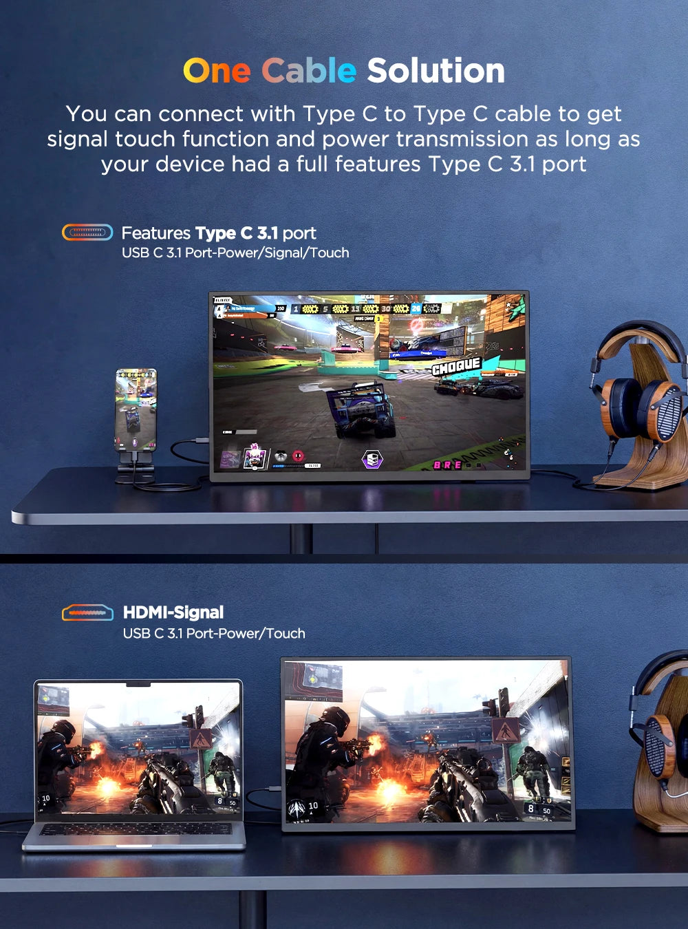 UPERFECT 4K Portable Touchscreen Monitor 15.7" IPS HDR HDMI USB-C3.1 Travel Display For Laptop MacBook PC Surface PS5 XBOX Phone