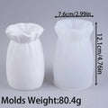 Blessing Bag Shape Vase Silicone Mold DIY Handmade Flower Arrangement Plaster Resin Storage Box Craft Casting Molds Home Decor