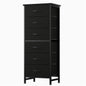 JHK Tall 6 Fabric Drawer Dresser  for Bedroom Wood Top and Metal Frame Skinny Chest of Drawers Narrow Storage Tower with Organization Furniture