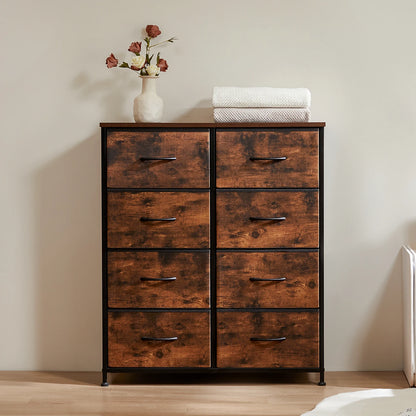 MCQ Fabric 8 Drawers Cabinet For Living Room Beside Nightstand Dresser Tables Storage Closet Chest Clothes Display Furniture