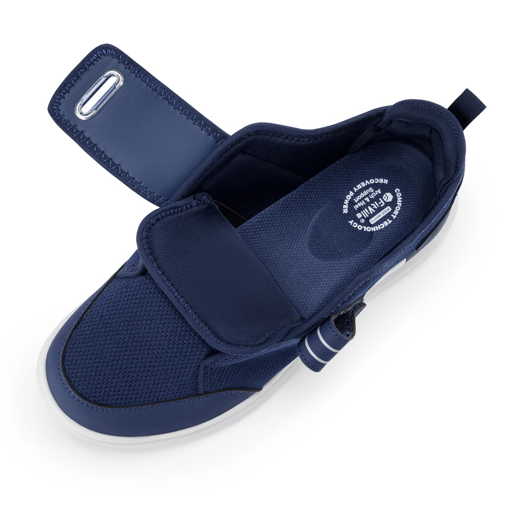 FitVille Diabetic Shoes for Men Extra Wide Hook and Loop Walking Shoes for Elderly for Swollen Feet Foot Pain Relief Neuropathy
