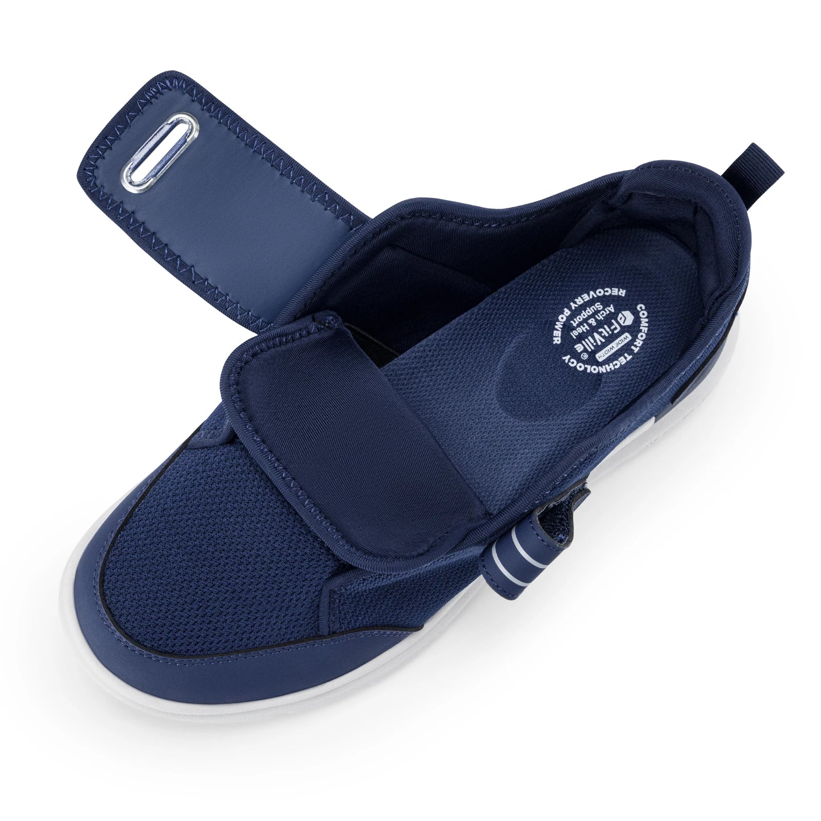 FitVille Diabetic Shoes for Men Extra Wide Hook and Loop Walking Shoes for Elderly for Swollen Feet Foot Pain Relief Neuropathy