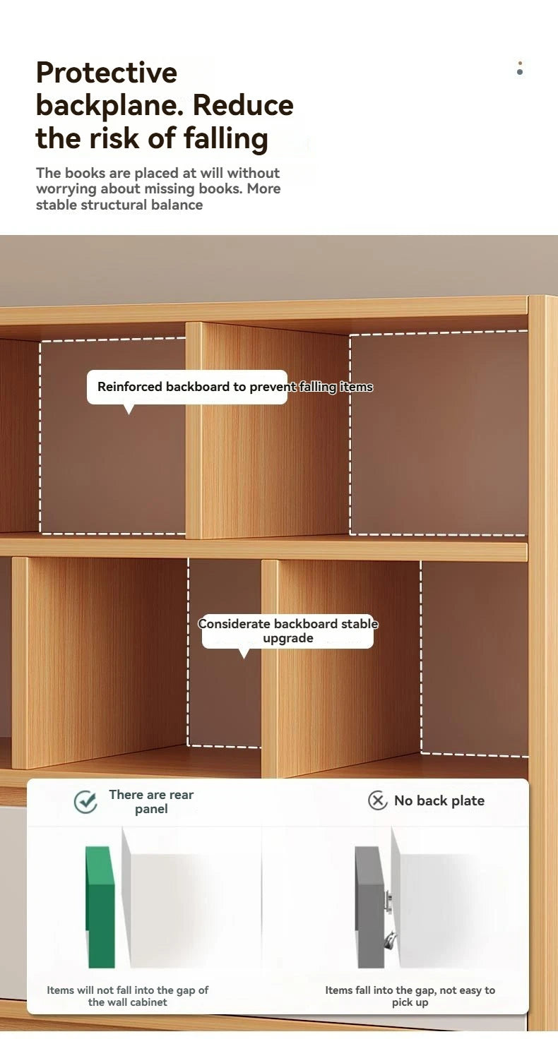 Bookshelf floor to ceiling household multifunctional storage rack living room large capacity multi-layer display cabinet simple