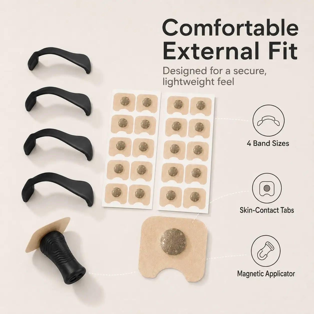 Nose Expander Kit With 30pcs Square Nose Strips & 4pcs Nose Clips, Suitable For Sports, Home, Travel & Business Trips