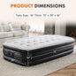 MCQ 16IN Air Mattress with Built in Pump Double Height Air Bed Weight Capacity 660 lbs Non-Slip Bottom Home Bedroom Furniture