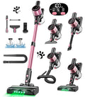 Cordless Vacuum Cleaner, 10 in 1 Stick Vacuum with 55Kpa Powerful Suction, Hose,Lightweight Rechargeable Vacuum Cleaner for Home