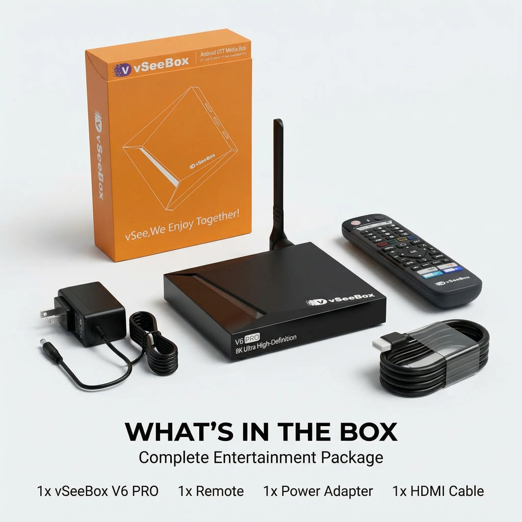 VSeeBox V6 Pro 2026 Newest, 4GB RAM+32GB Storage, Parental Control