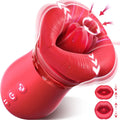 3-in-1 Tongue Licking & Suction Vibrator for Women – Clitoral, Nipple & G-spot Stimulator, Rechargeable Female Massager with Breast Sucking Function