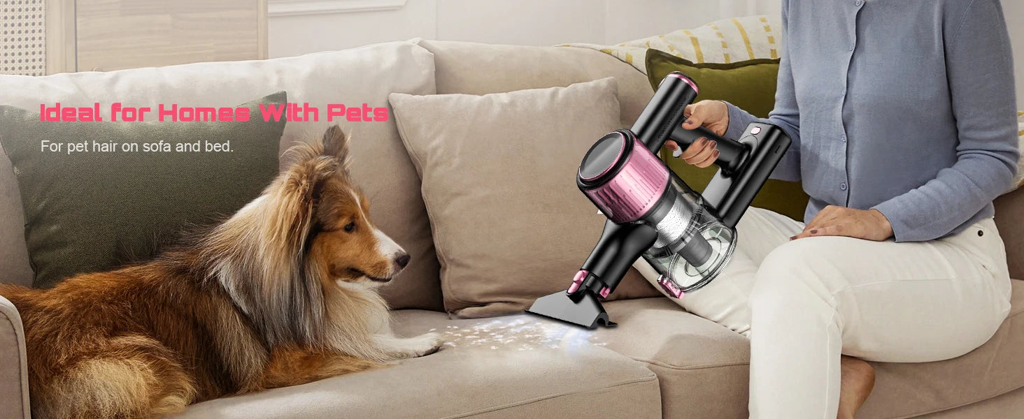Cordless Vacuum Cleaner, 10 in 1 Stick Vacuum with 55Kpa Powerful Suction, Hose,Lightweight Rechargeable Vacuum Cleaner for Home