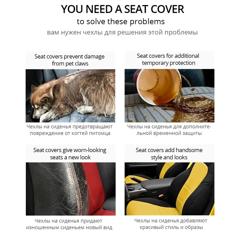 Universal Car Seat Covers PU Black Fashions Sports Seat Covers PU Car Seat Cover Universal Interior Accessories