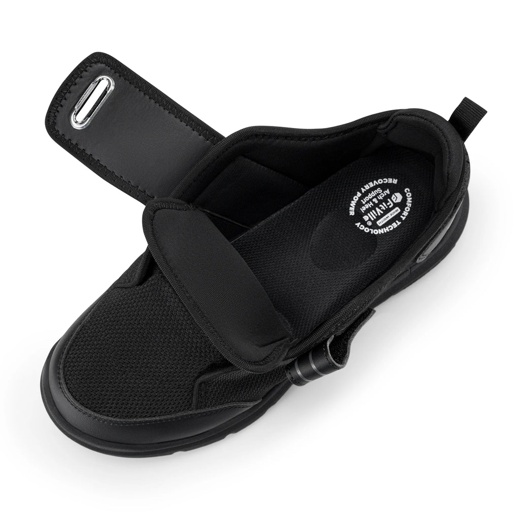 FitVille Diabetic Shoes for Men Extra Wide Hook and Loop Walking Shoes for Elderly for Swollen Feet Foot Pain Relief Neuropathy
