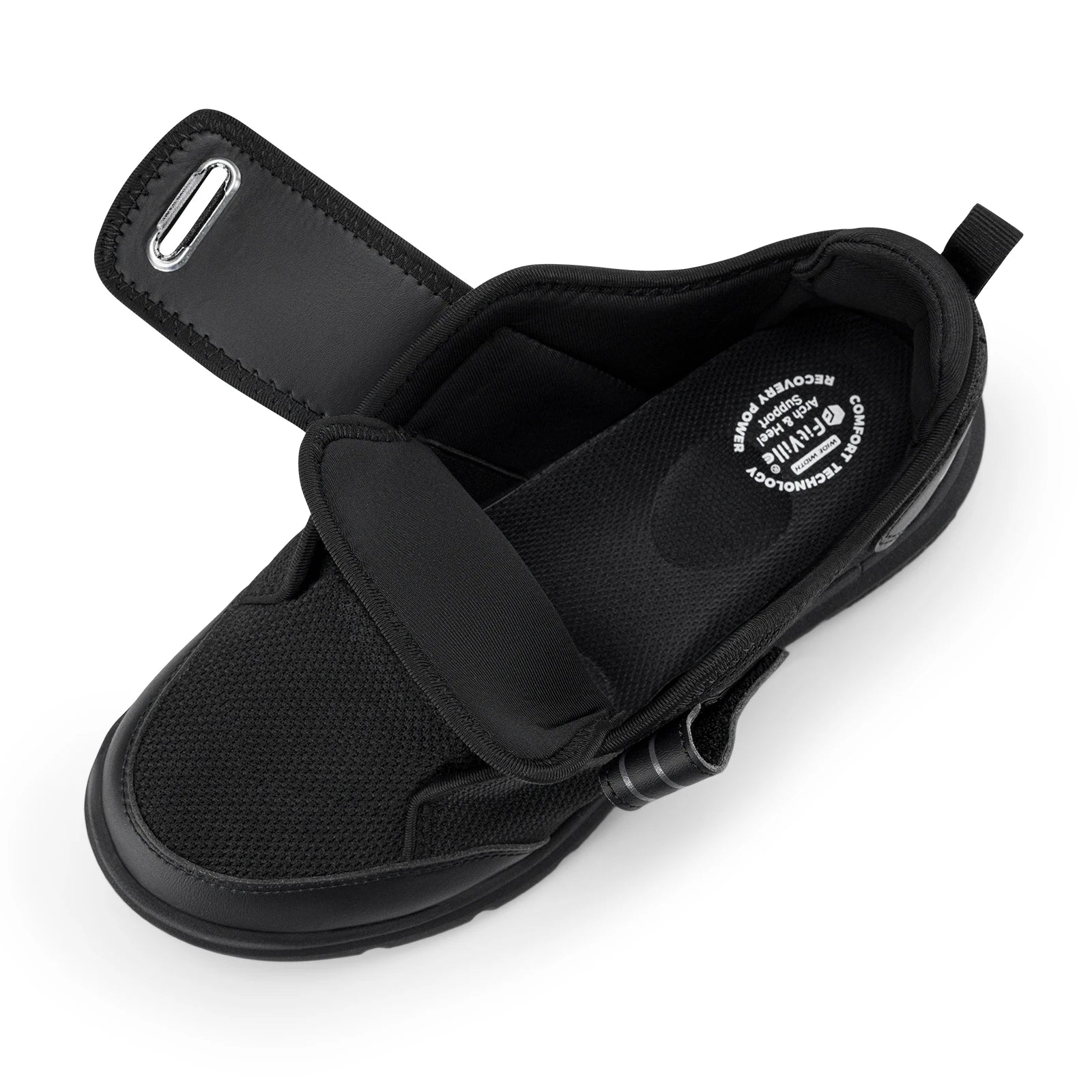 FitVille Diabetic Shoes for Men Extra Wide Hook and Loop Walking Shoes for Elderly for Swollen Feet Foot Pain Relief Neuropathy