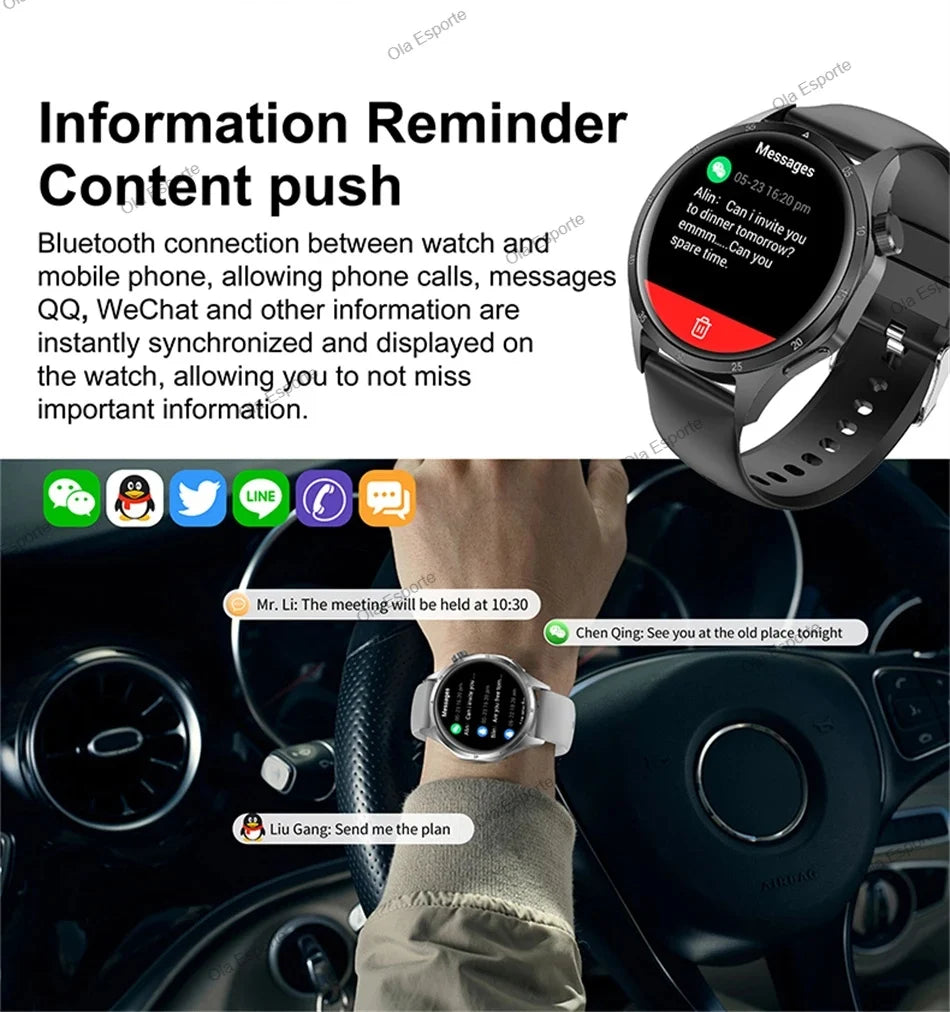 2026 New Smart Watch Men AMOLED HD Screen GPS Motion Trajectory Heart Rate Bluetooth Calls SmartWatch Waterproof For Android iOS