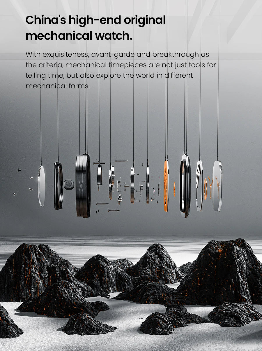 AGELOCER Original Astronomer Watch Van Gogh Oil Painting Men Luxury Automatic Mechanical Moon Phase Watch Birthday Gift for Men