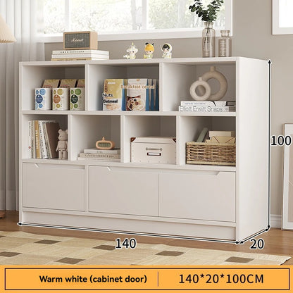 Bookshelf floor to ceiling household multifunctional storage rack living room large capacity multi-layer display cabinet simple