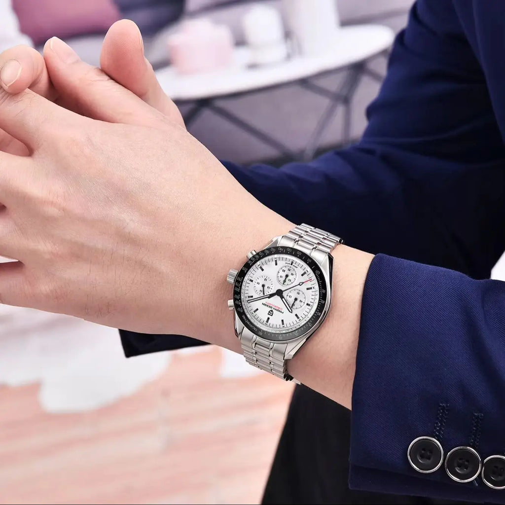 PAGANI DESIGN 2026 New V5 PD1701 Men's Watches Luxury Quartz Watch Men Sport Speed Chronograph AR Sapphire glass 100M Waterproof
