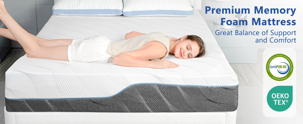 Hcore Queen Size Mattress, 8/10 Inch Medium Firm - Extra Firm Dual Sides Flippable Mattress for Back Pain Relief