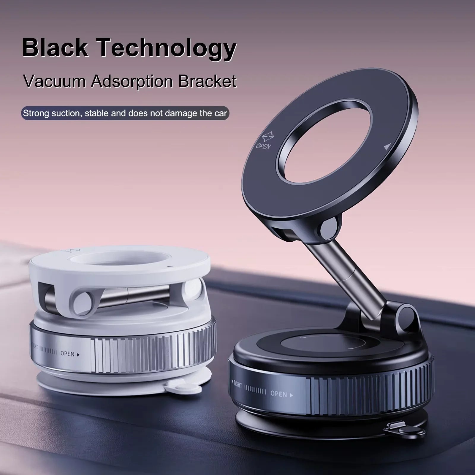 Suction Cup Universal Car Phone Mount Smartphone Holder Auto Navigation Stand For Dashboard Windshield Compatible With Most Cell Phones