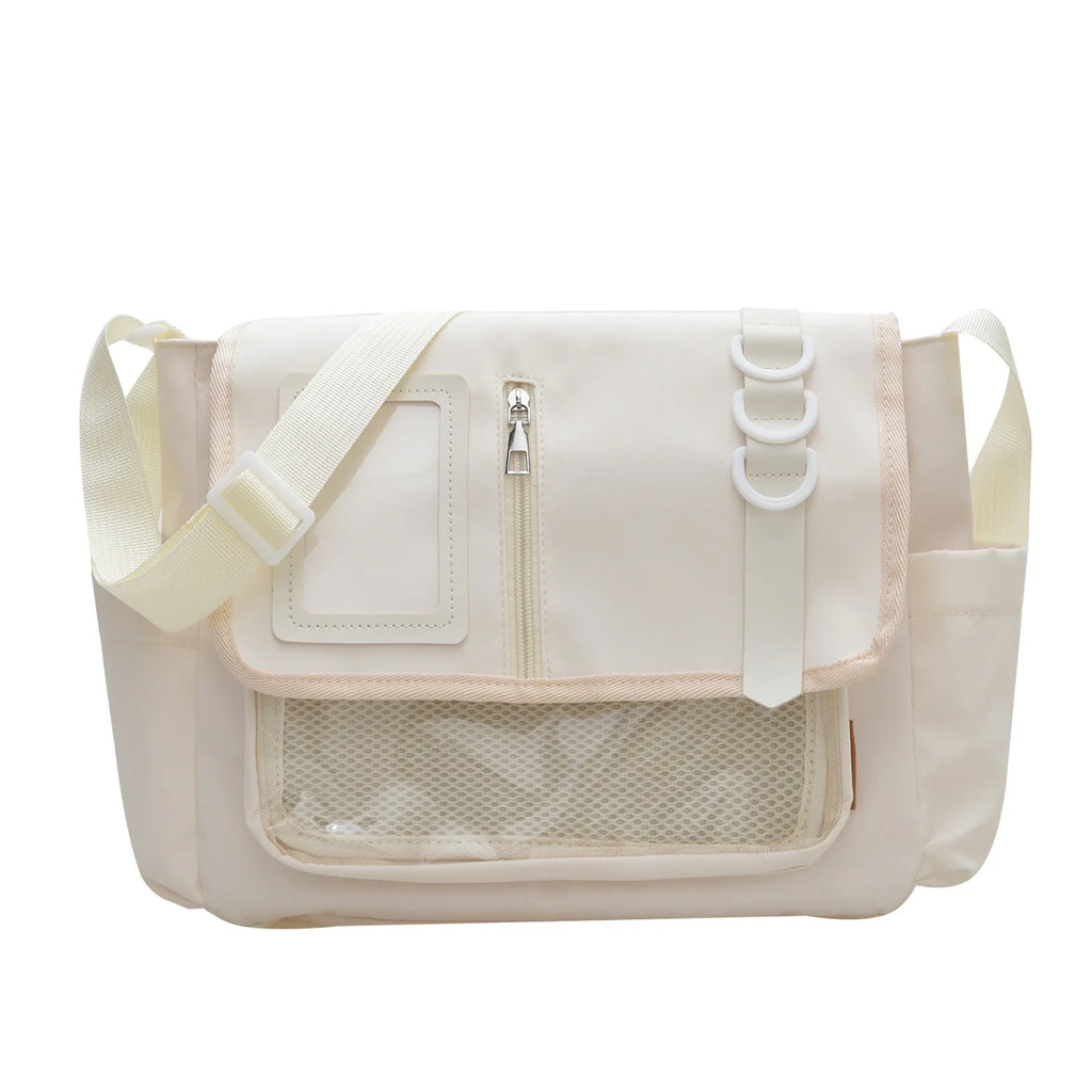 Fashion Y2K Japanese Crossbody Bags Lightweight Transparent Itabag Teenage Casual School Bag Girls Solid Color Shoulder Bag