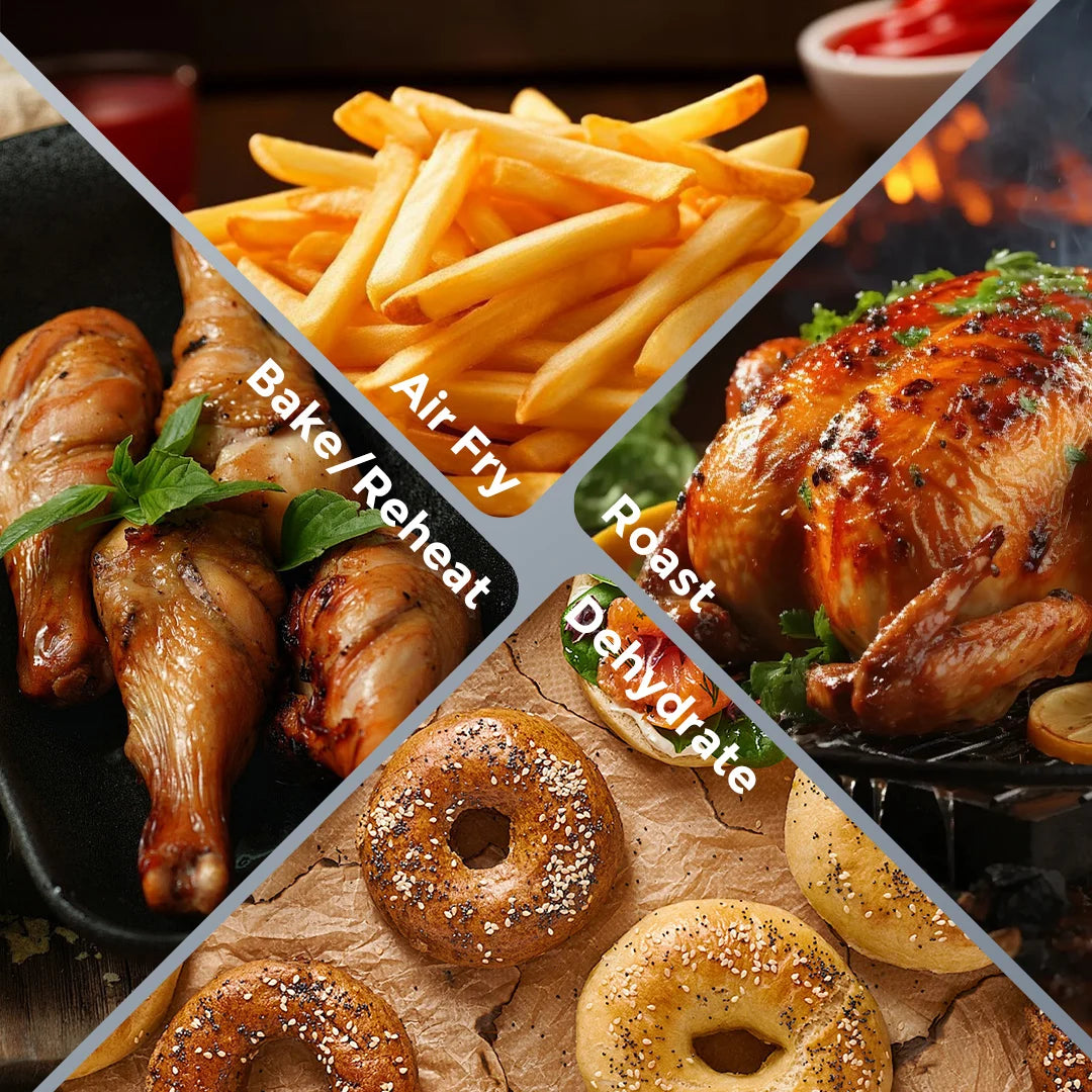 Sejoy Air Fryer 8-in-1,6 Quart Electric Hot Fryer Oven Oilless Cooker,Roast, Bake, Plus Bake,Dehydrate, and Keep Food Warm