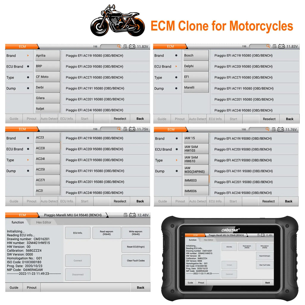 OBDSTAR DC706 ECU Tool Full Version ECM+TCM+BODY for Cars and Motorcycles