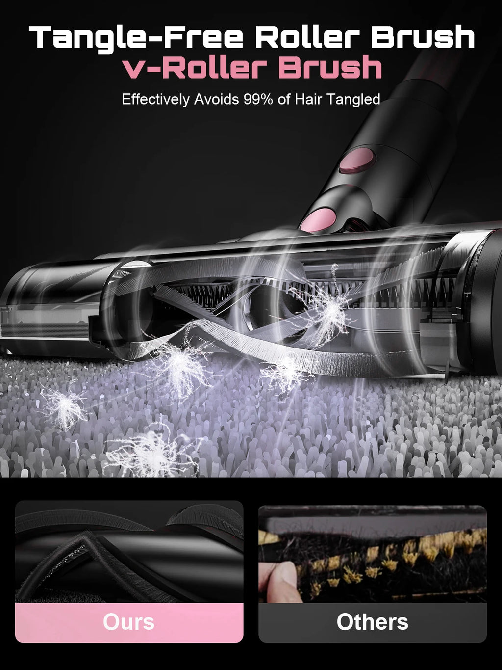 Cordless Vacuum Cleaner, 10 in 1 Stick Vacuum with 55Kpa Powerful Suction, Hose,Lightweight Rechargeable Vacuum Cleaner for Home
