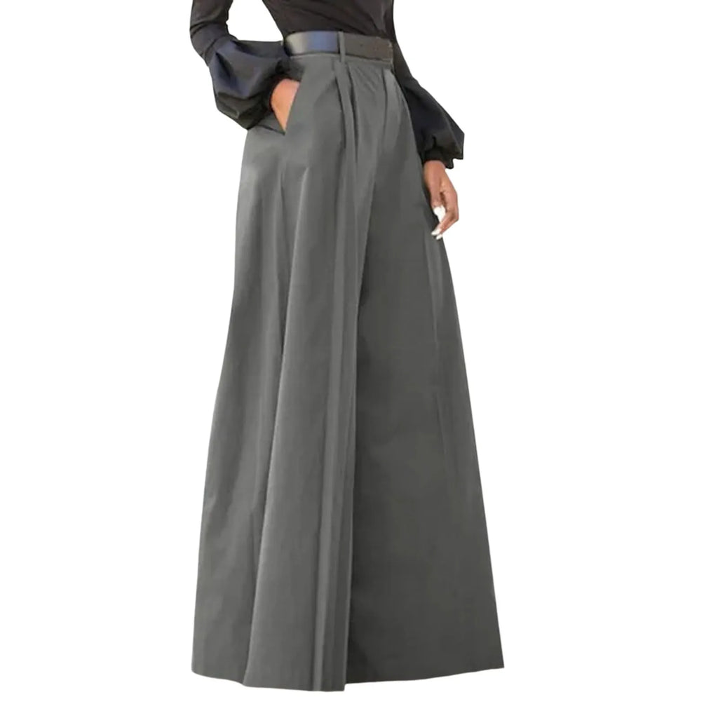 Womens' Comfy Baggy Trousers With Pockets Fashion Wide Leg Trousers Elegant Party High Waist Pants For Fine Woman Feminina