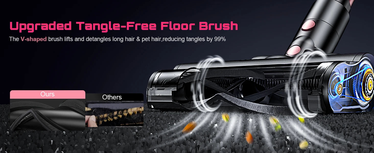 Cordless Vacuum Cleaner, 10 in 1 Stick Vacuum with 55Kpa Powerful Suction, Hose,Lightweight Rechargeable Vacuum Cleaner for Home
