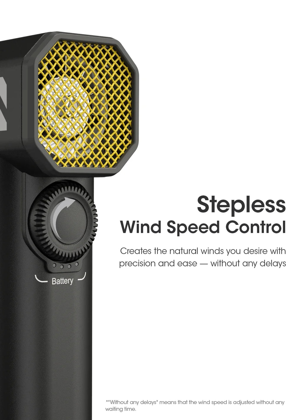 Multipurpose Pocket Photography Fan Electric Portable Fan Stepless Wind Blower 100W High Power Brushless Motor