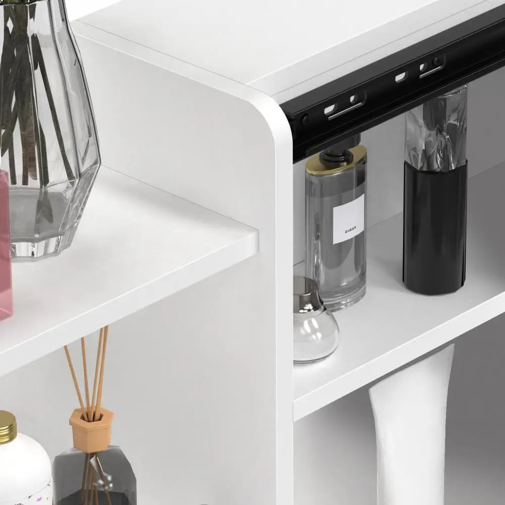 Makeup Vanities Vanity Desk with Sliding Mirror, Bedroom Dressing Table, Makeup Desk with 6 Drawers Bedroom Furniture