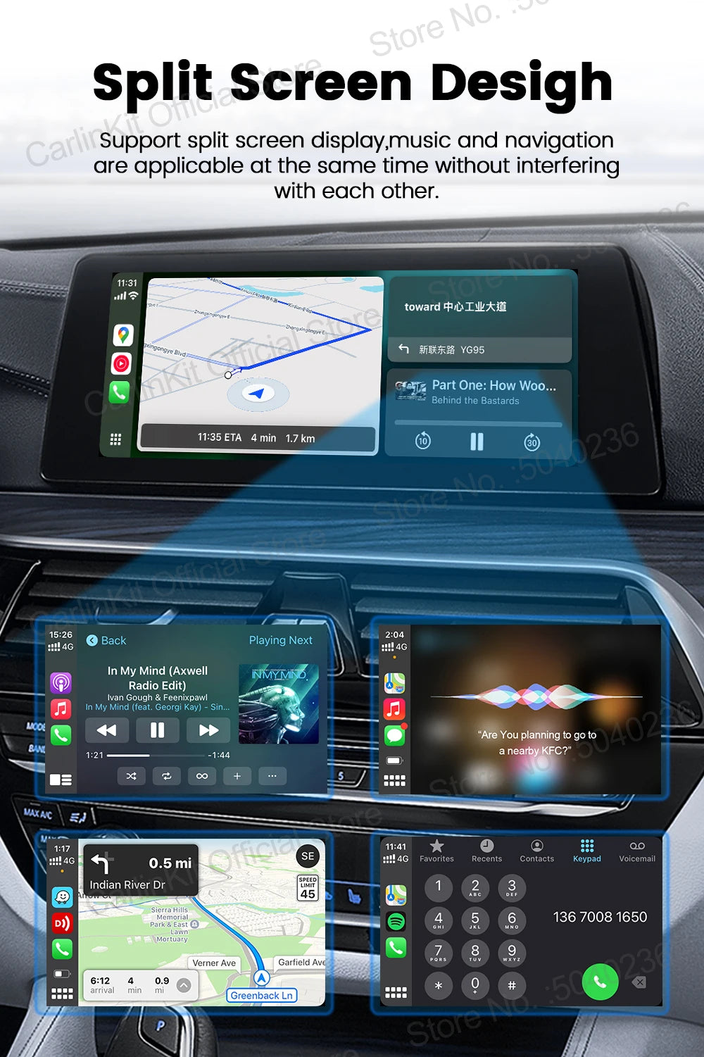 CarlinKit 5.0 Mini Ultra / Pro Wireless CarPlay & Android Auto Adapter For OEM Cars Upgrade WiFi BLE Wireless Auto-connect Phone
