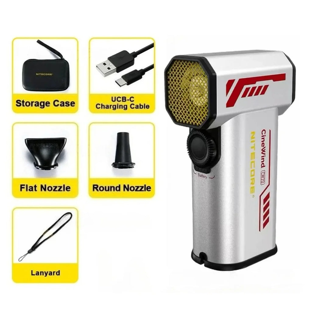 Multipurpose Pocket Photography Fan Electric Portable Fan Stepless Wind Blower 100W High Power Brushless Motor