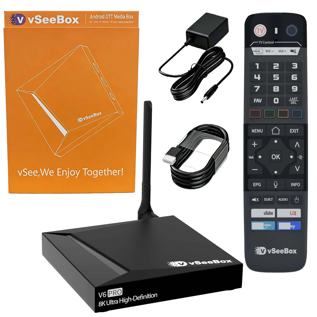VSeeBox V6 Pro 2026 Newest, 4GB RAM+32GB Storage, Parental Control