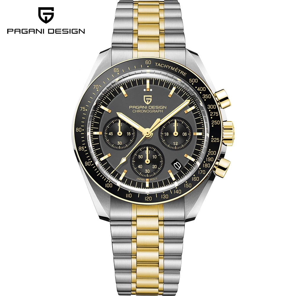 PAGANI DESIGN 2026 New V5 PD1701 Men's Watches Luxury Quartz Watch Men Sport Speed Chronograph AR Sapphire glass 100M Waterproof