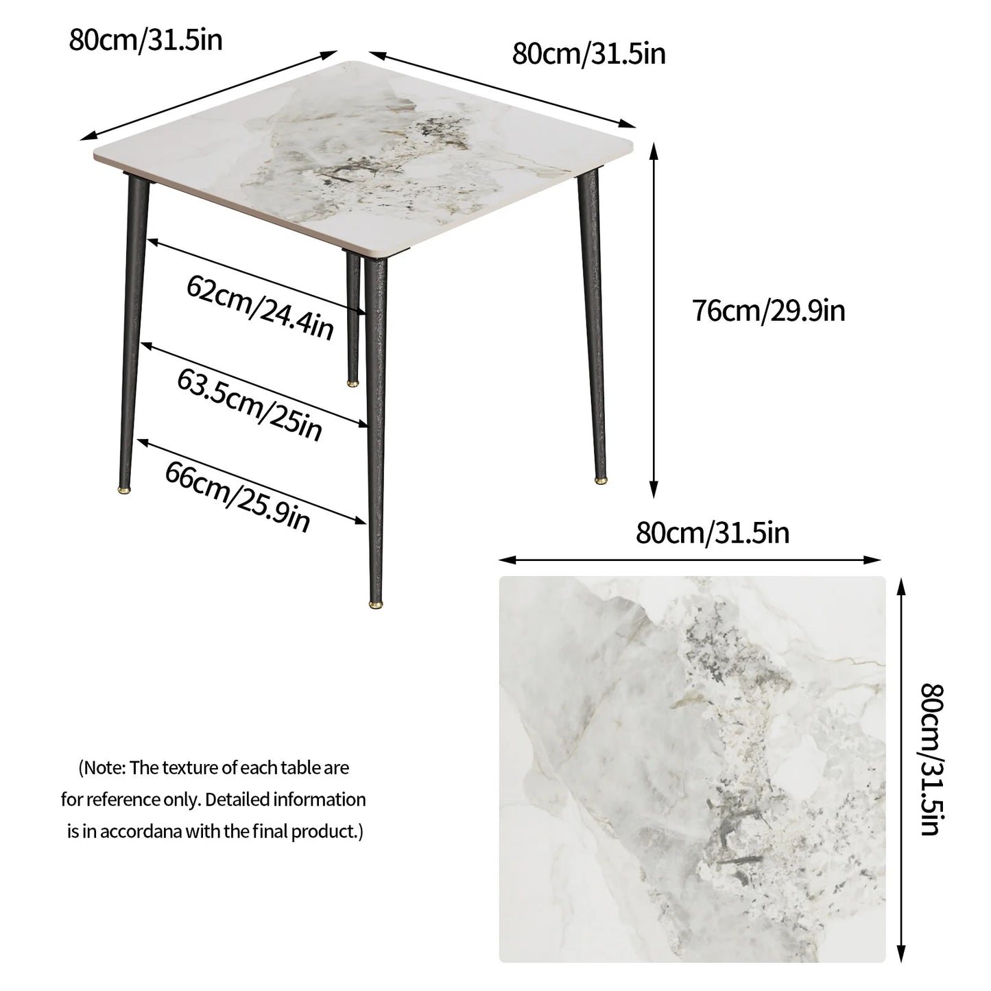 Rectangular Dining Modern Dining Desk Table Furniture with Natural Texture Sintered Stone Top Metal Frame for Dining Room
