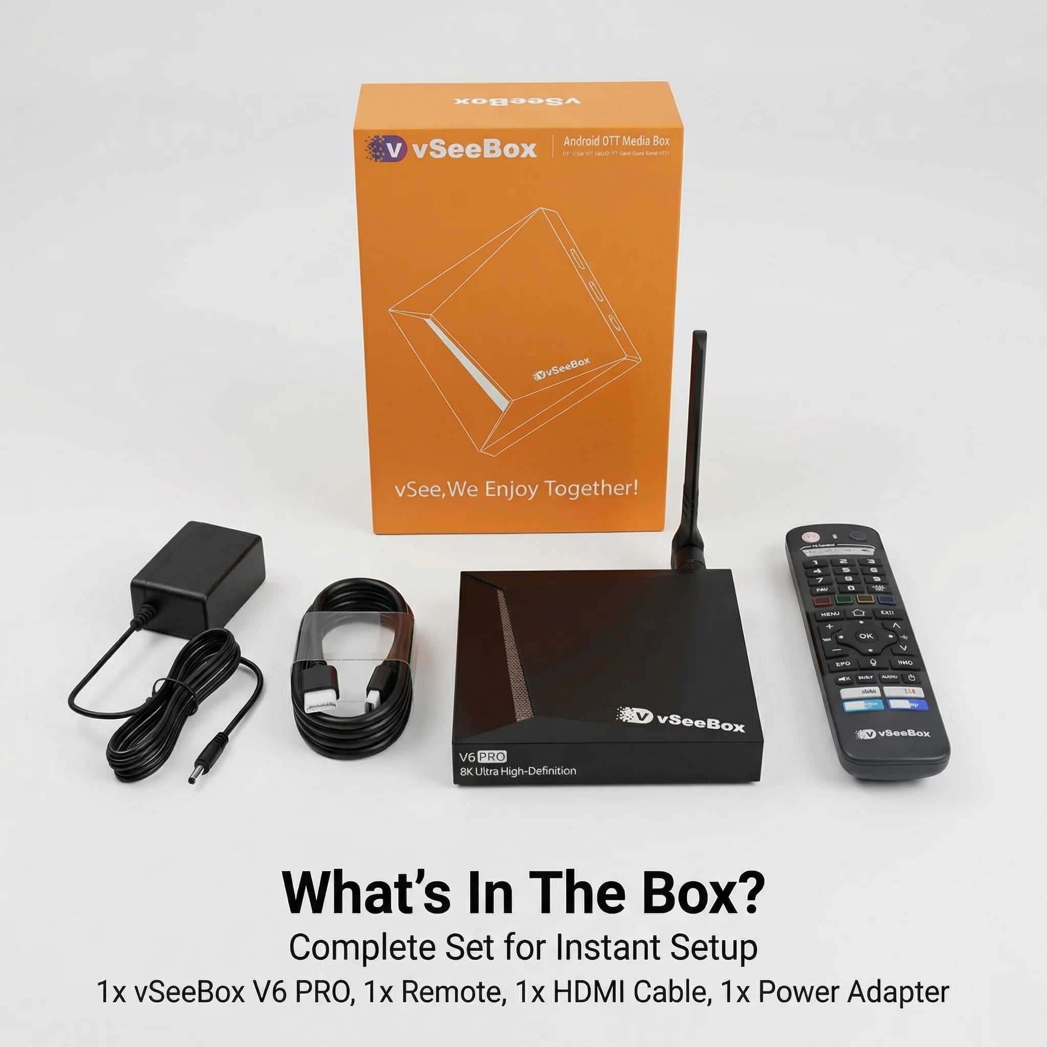 VSeeBox V6 Pro 2026 Newest, 4GB RAM+32GB Storage, Parental Control