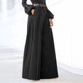 Womens' Comfy Baggy Trousers With Pockets Fashion Wide Leg Trousers Elegant Party High Waist Pants For Fine Woman Feminina