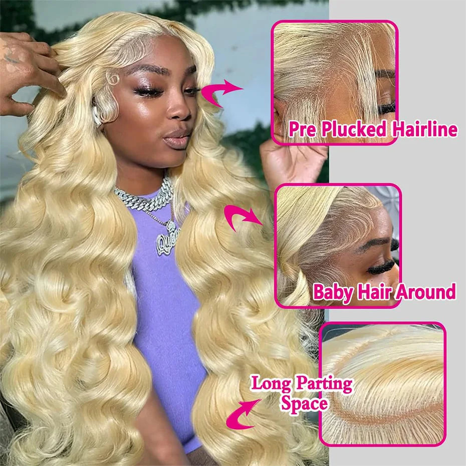 30 Inches 613 Lace Front Wig Human Hair 13x4 13x6 360 Body Wave Blonde Hd Lace Frontal Wigs for Women Pre Plucked With Baby Hair