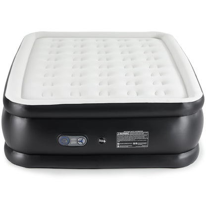 MCQ 16IN Air Mattress with Built in Pump Double Height Air Bed Weight Capacity 660 lbs Non-Slip Bottom Home Bedroom Furniture