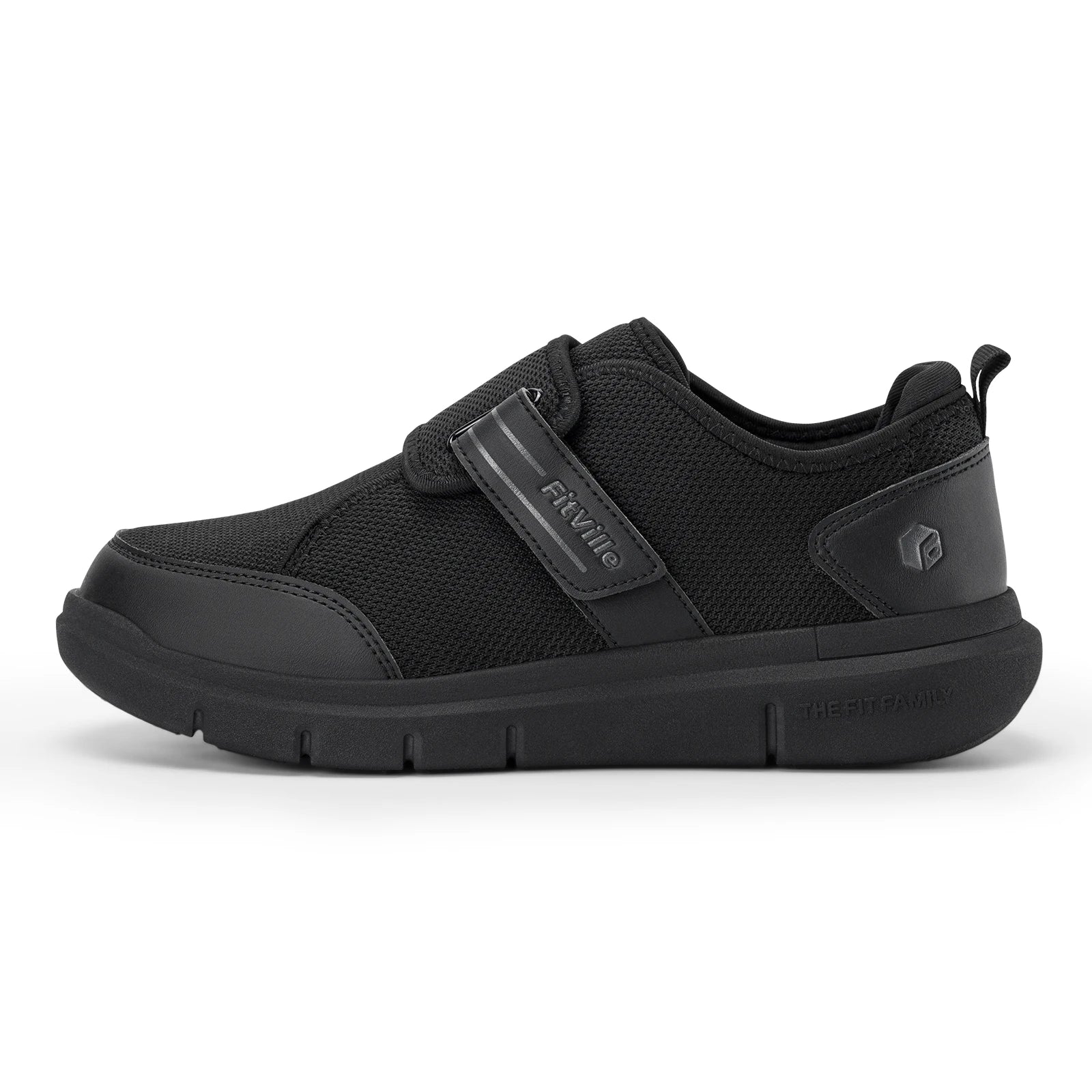 FitVille Diabetic Shoes for Men Extra Wide Hook and Loop Walking Shoes for Elderly for Swollen Feet Foot Pain Relief Neuropathy