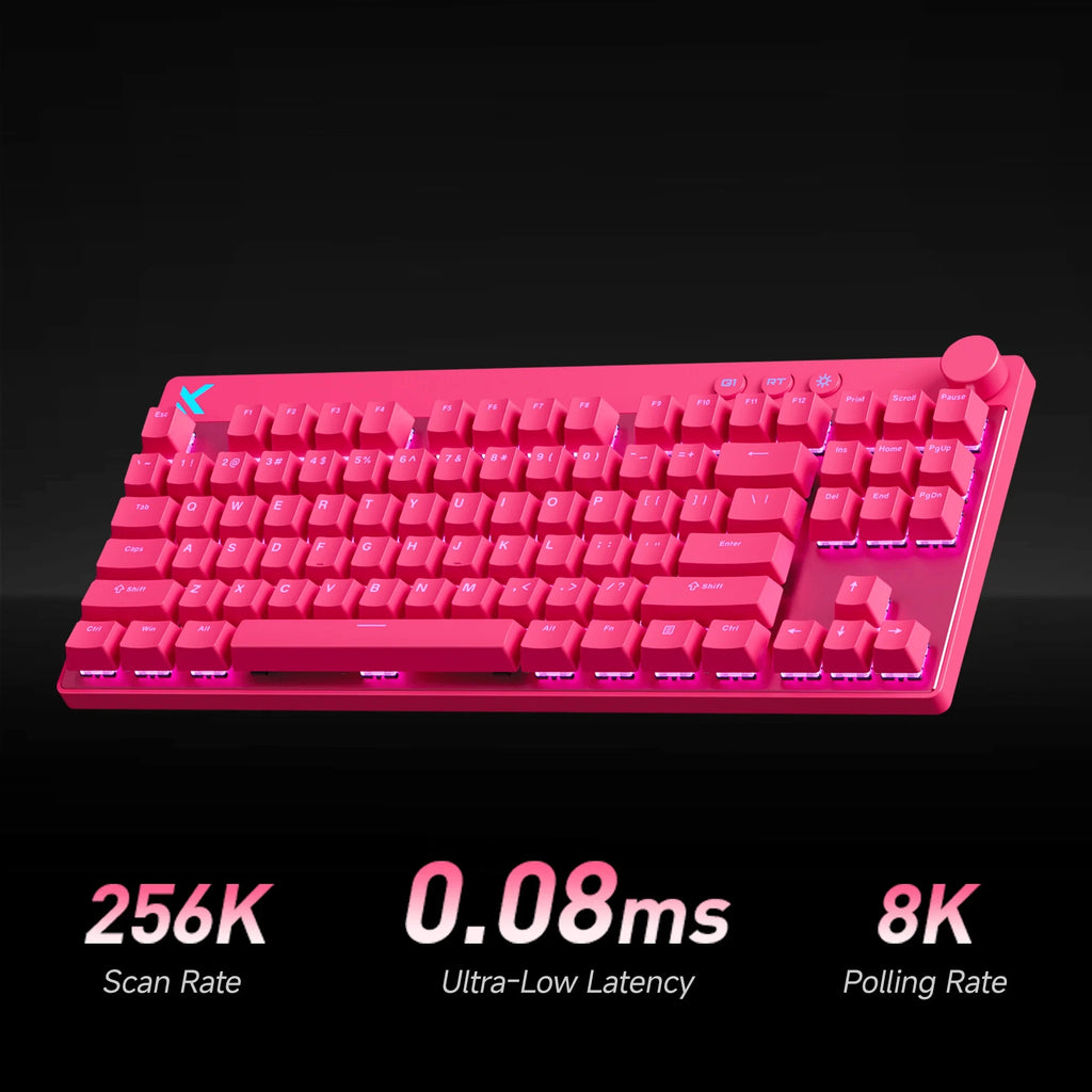 Mchose Mix87 Magnetic Swtich Keyboard Wired Gaming Keyboard 8K+256K Esport 0.08ms Low Latency E-Sports Custom Gamer Accessories
