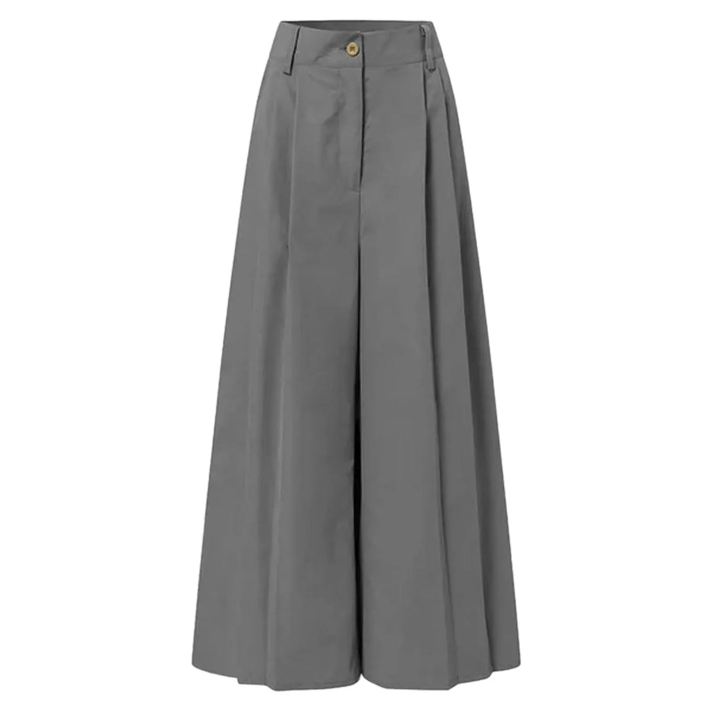 Womens' Comfy Baggy Trousers With Pockets Fashion Wide Leg Trousers Elegant Party High Waist Pants For Fine Woman Feminina