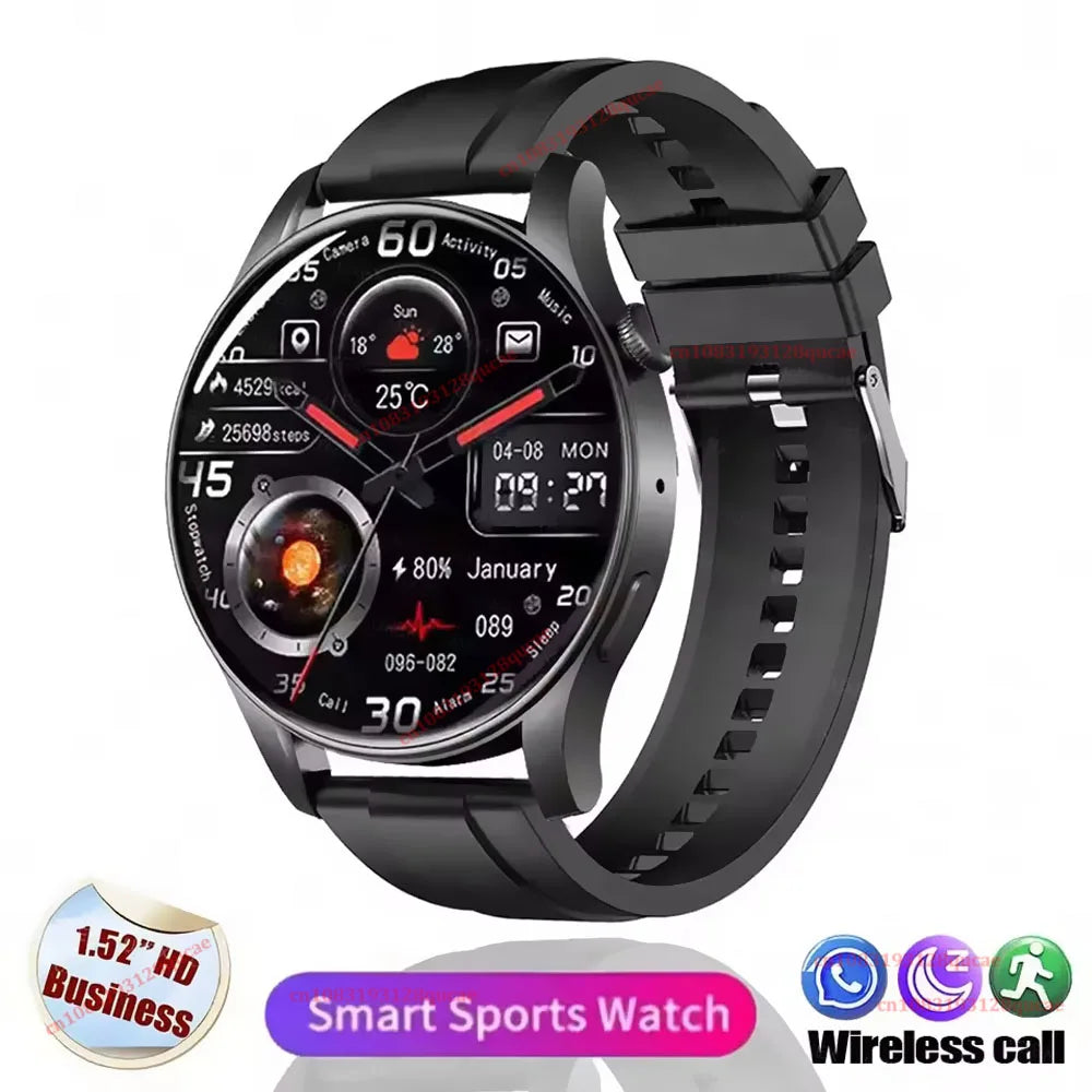 2026 New Smart Watch Men AMOLED HD Screen GPS Motion Trajectory Heart Rate Bluetooth Calls SmartWatch Waterproof For Android iOS