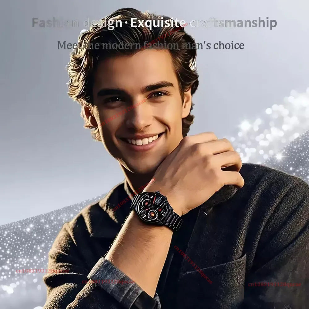 2026 New Smart Watch Men AMOLED HD Screen GPS Motion Trajectory Heart Rate Bluetooth Calls SmartWatch Waterproof For Android iOS