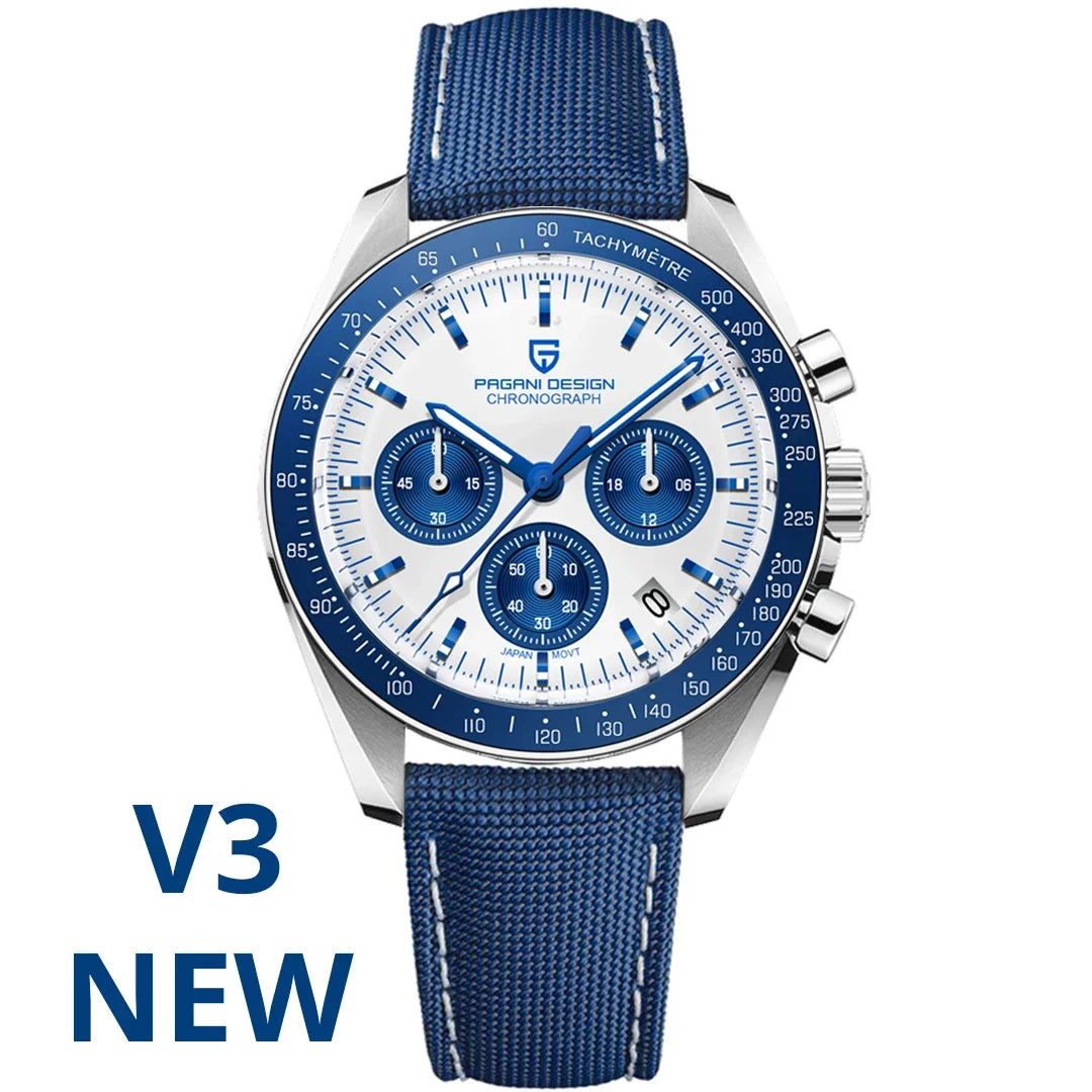 PAGANI DESIGN 2026 New V5 PD1701 Men's Watches Luxury Quartz Watch Men Sport Speed Chronograph AR Sapphire glass 100M Waterproof