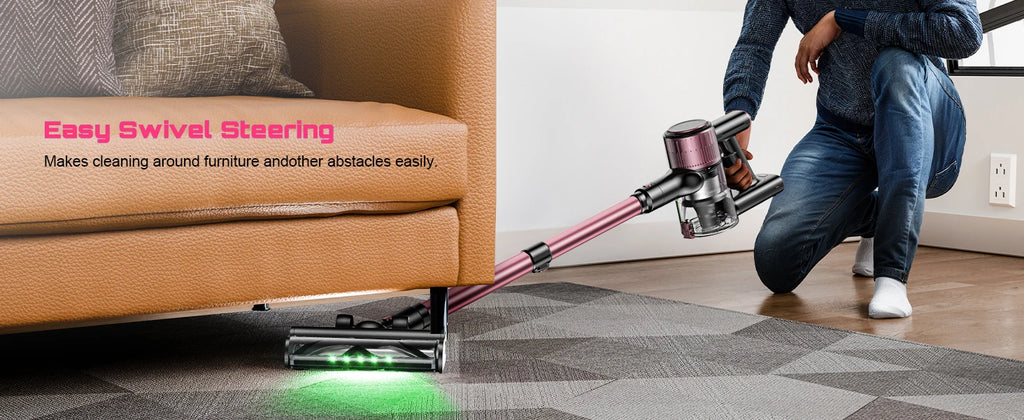 Cordless Vacuum Cleaner, 10 in 1 Stick Vacuum with 55Kpa Powerful Suction, Hose,Lightweight Rechargeable Vacuum Cleaner for Home