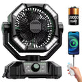 SKYTOO Camping Fan with Dual Motor 20000mAh RechargeableClip Fan with Digital Display with LED Lantern for Camping Outdoor Fan